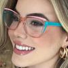  Retro TR90 Double Color Cat Eye Women Glasses Frame Fashion Pink Clear Anti-Blue Light Optical Men Eyewear Frame