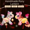 Cartoon Zodiac Horse Lantern PVC Blessing Lantern Handheld Lantern  Celebration Event