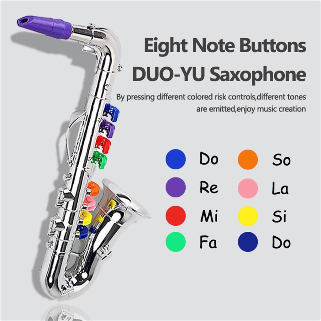 Simulation Musical Saxophone Toy for Kids French Horn Trumpet Flute Horn Stage Performance Prop Musical Instrument Model