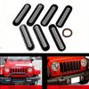 1set Black Front Grill Mesh Grille Inserts Kit for Jeep Wrangler & Wrangler Unlimited 2007-2015