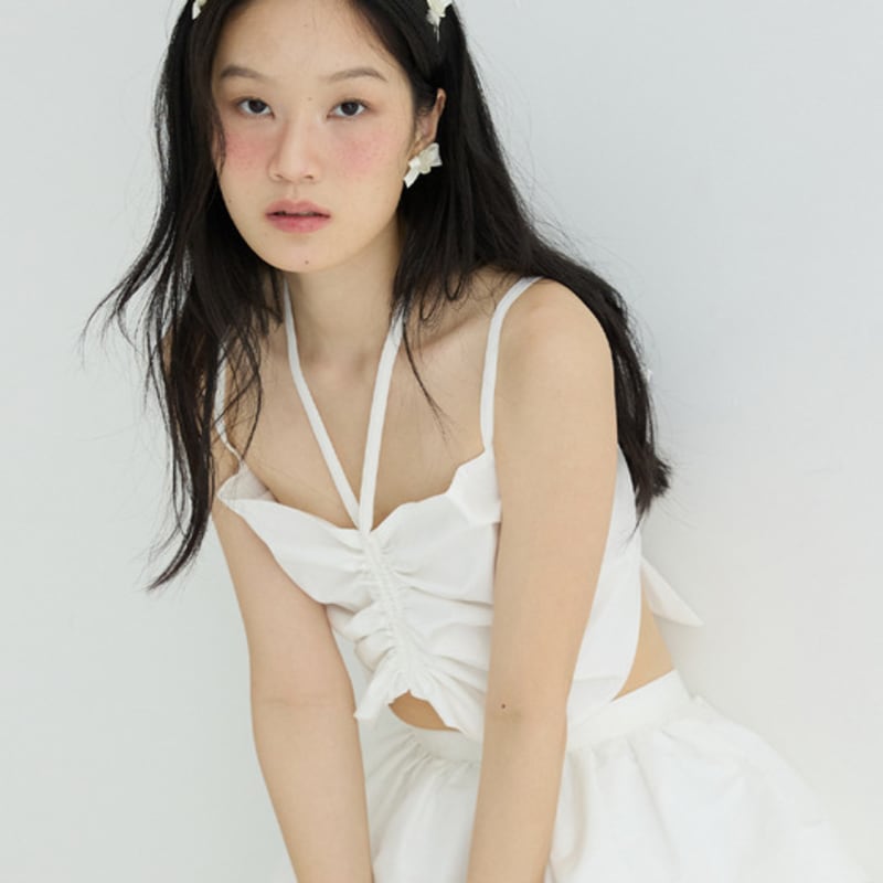 LOVUEE Повязка на голову 'Морозная роза' с кремовыми бантами