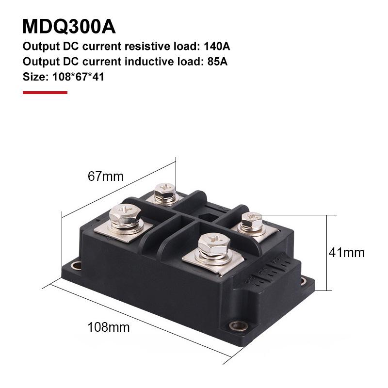 30A-1200A MDQ однофазный диодный мостовой выпрямительный модуль с радиатором 1600 В медное основание высокой мощности переменного тока в постоянный ток