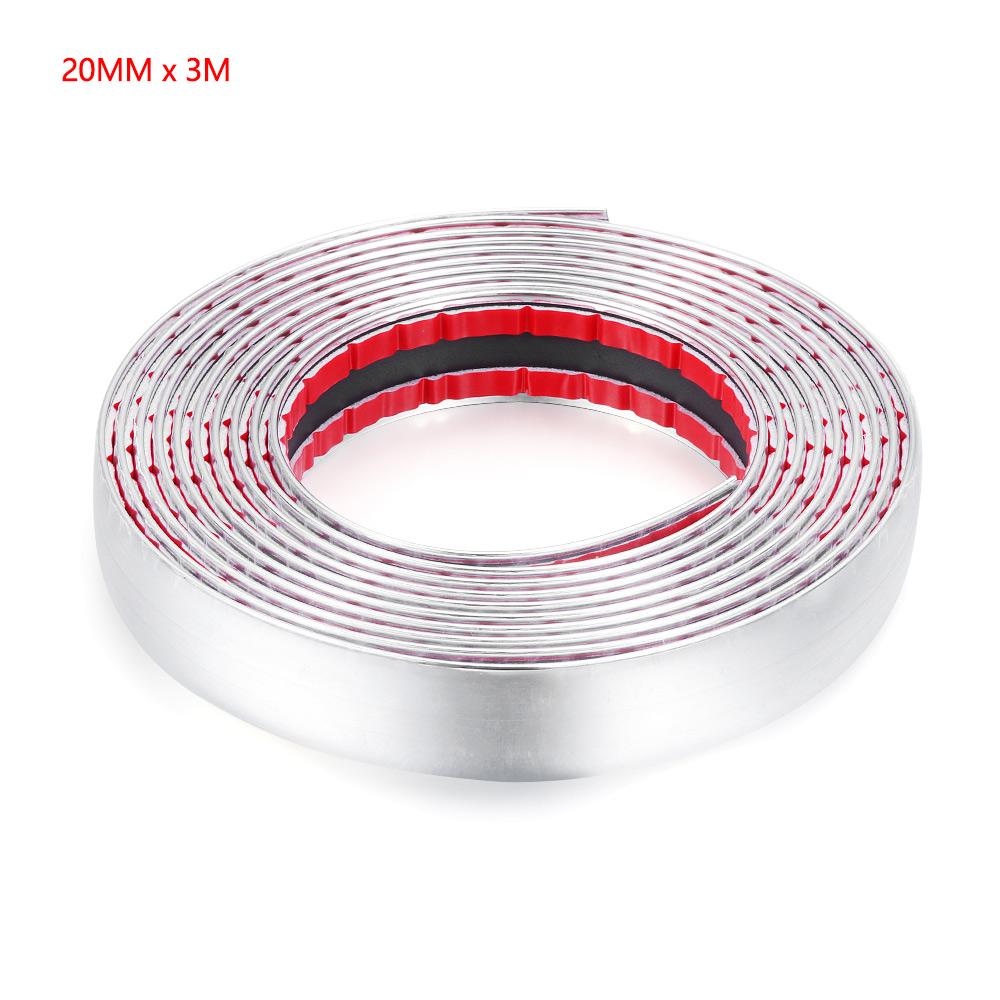 Хромированная молдинговая накладка на дверь автомобиля, защитные наклейки на бампер, решетка, лента для предотвращения столкновений, защитная пластина на кромке двери, яркая наклейка