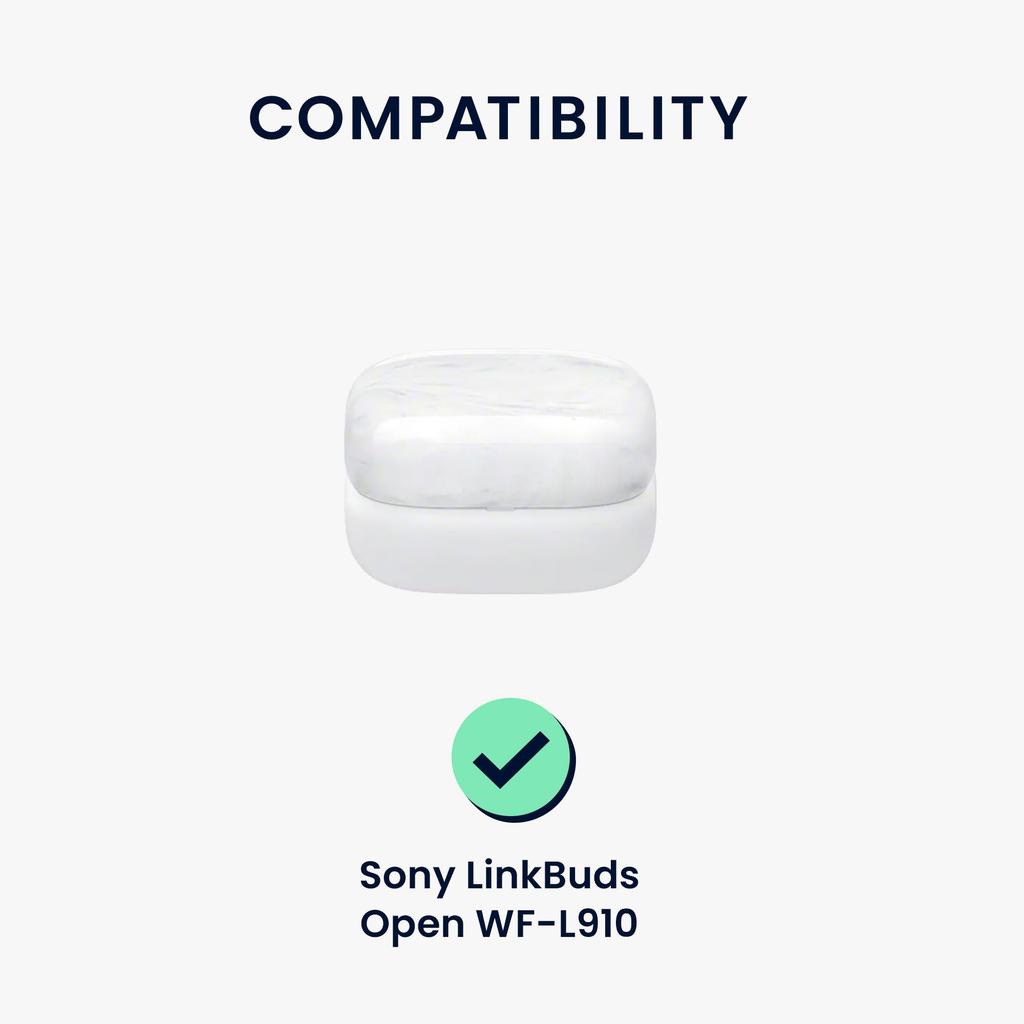 Kwmobile Чехол для наушников, совместимый с Sony LinkBuds Open Case, беспроводные наушники, силиконовый, защита от падений, античный розовый, WF-L910 -