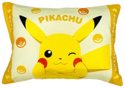 MORIPiLO Подушка Morishita Pokemon Pikachu 40x30 см, моющаяся, с чехлом, мягкая игрушка, подушка с изображением персонажа Pokemon, желтая 4621238, детская, прибл.