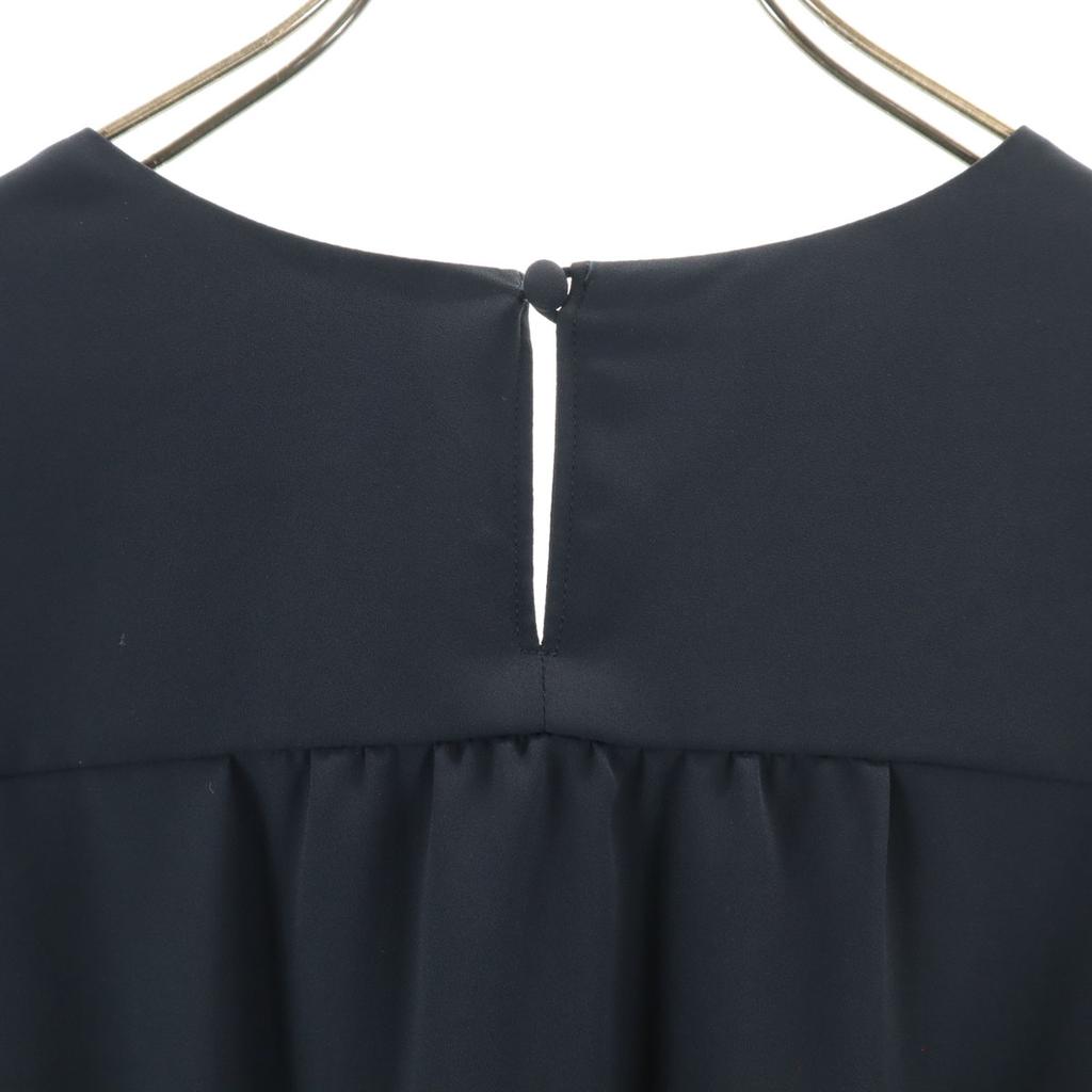 Green Label Relaxing Long Sleeve Pleated One Piece 38 Navy UNITED ARROWS Women Used