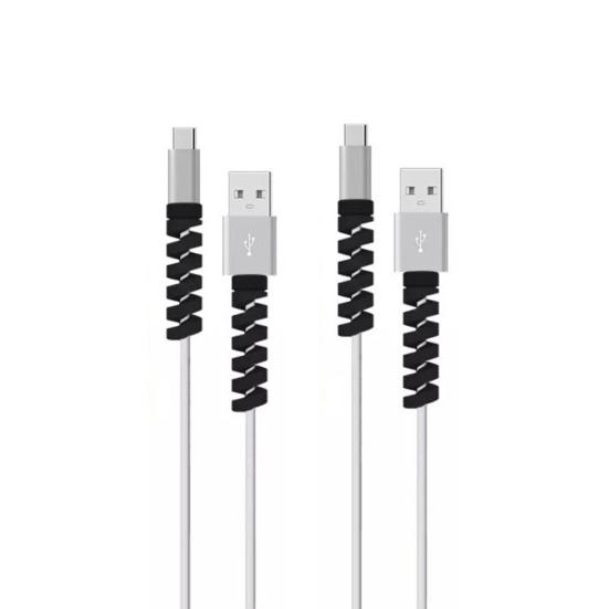 Универсальный силиконовый спиральный протектор для кабеля, защита от перегиба, чехол для защиты USB-кабеля зарядки для iPhone