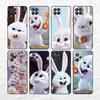 Cute Rabbit Black Case For Realme 8 GT Neo 2 8i C21y 7 9 6 C35 C12 XT C11 GT2 Pro Tpu Phone Cover