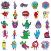 50 Small-eyed Monster Stickers Student Doodle Cartoon Personalized Decorative Motorcycle Suitcase Waterproof Stickers