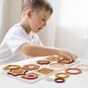 Развивающая деревянная игра с геометрическими фигурами Монтессо Обучение Математике Пазл Доска для детей Сортировка Складывание Познавательные игрушки