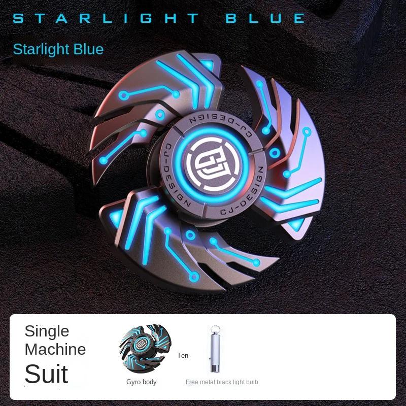 АДЪЮДИКАЦИЯ Непоседа Игрушки Гироскоп для кончиков пальцев Многофункциональный Светящийся Цельнометаллический Детский Антистресс Долговечный Вращающийся Ручной Спиннер ПЛАМЯ