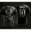 Футболка Dragon Ball с 3D-печатью для всей семьи S-6XL Стильные Goku Vegeta Повседневная одежда Футболки