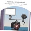NOLITOY Adjustable Microphone Bar Dual Flashlight Mount Bracket Tripod-Compatible Microphone Stand Adapter (Set of 2)