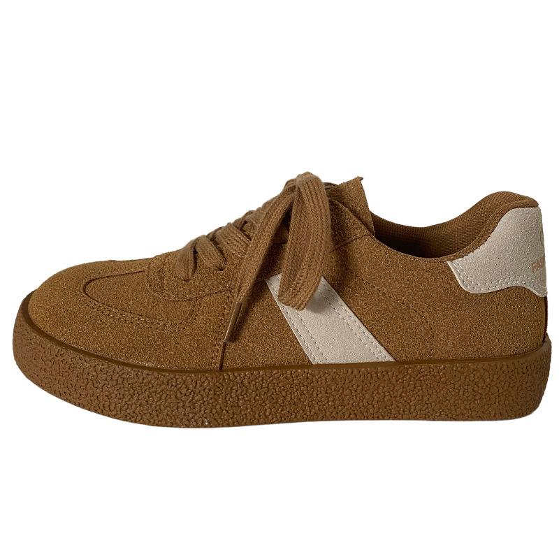 H1373 Mango head гонконгский стиль немецкие кроссовки женские ретро обувь осень 2024 новые шнурованные туфли с плоским дном