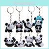Animal Style Pvc Panda Keychain With Cute 3d Figure For Party And Business Gifts