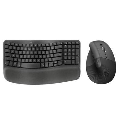 Эргономичный комплект Logitech WaveKeys & Lift: клавиатура и мышь