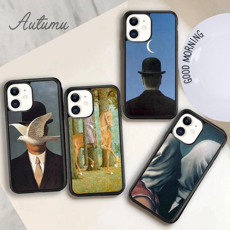 Чехол для телефона Rene Magritte для iPhone 11 12 13 14 Pro Max mini X XR XS SE 2020 5 6S 7 8 Plus Samsung Galaxy S21 S22 Cover shell