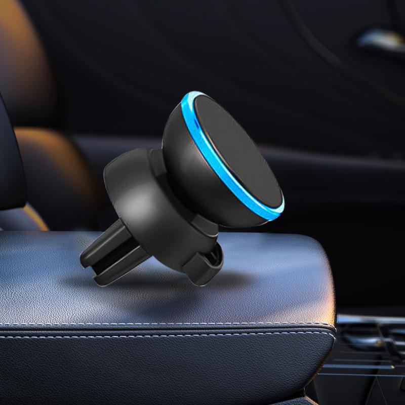 Магнитный держатель телефона на решетку воздуховода автомобиля на 360° - универсальное многофункциональное крепление-клипса