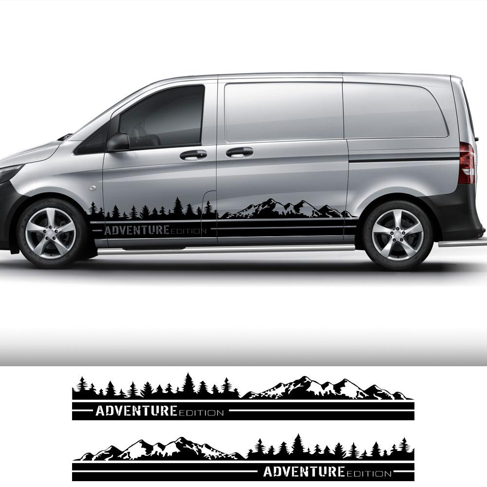 2 шт. Автомобильные наклейки Для Mercedes Benz Vito V-Class Viano W638 W639 W447 Marco Polo EQV Фургон Виниловые наклейки Аксессуары для тюнинга