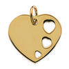 [D7295] - Gold Plated 'Heart Sweet Heart' Pendant - 20x18 Mm