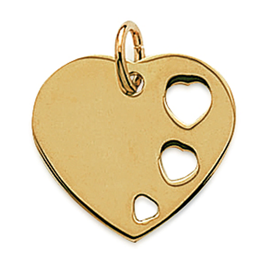 Les Trésors De Lily [D7295] - Gold Plated 'Heart Sweet Heart' Pendant - 20x18 Mm