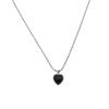 Black Love Necklace for Women - Niche Design Clavicle Chain, Long Simple Sweater Chain with Elegant Hardware Girl Accessories