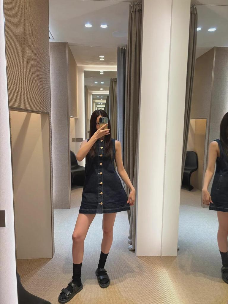 Винтажное летнее платье без рукавов 2025 года - Однобортное, стильное, слегка приталенного дизайна для женщин