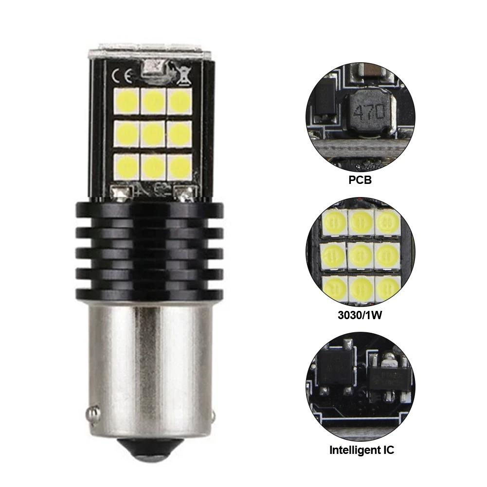 Автомобильные светодиодные фонари заднего хода, стоп-сигналы, указатели поворота, белые, красные, светодиодные лампы BA15S, 1156, 1157, 7440, BAY15D, лампы 3030