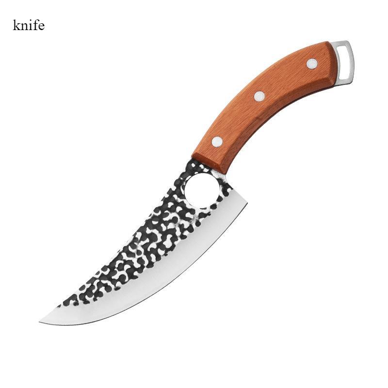 Stainless Steel Kitchen Knife Meat Cutting BBQ Knife Handmade Forged Butcher Slicing Knife Cooking Chef Knife and Accessories