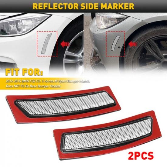 For 12-15 BMW 320i 328i 335i Front Bumper Reflector Clear Side Marker Light EXV