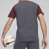 Puma Футболка мужская с коротким рукавом и круглым вырезом с цветным блоком и буквенным принтом, серая 772902-22