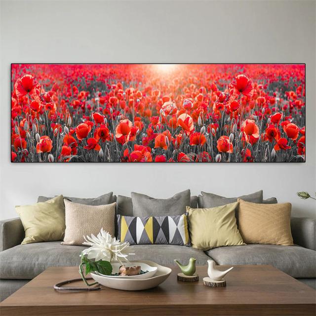 Пейзаж, черно-белый красный MAC, холст, живопись, постеры с природой и принтами, настенные художественные фотографии, домашний декор для гостиной, без рамки