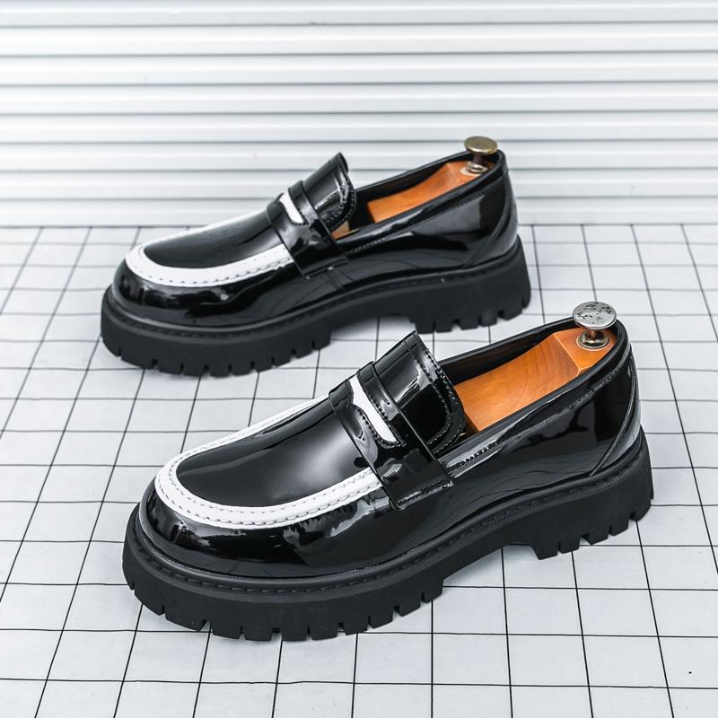 Модные Новые Мужские Деловые Лоферы Толстоподошвенные Дышащие Удобные Модные Маленькие Кожаные Туфли Джентльменские Социальные Туфли Размер 38-46