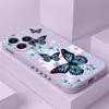 Soft Liquid Silicone Butterfly Pattern Fall Prevention Cover Case For iPhone 16 16e 15 Pro Max 14 Plus 13 12 11 X Xs Max 7 8 Samsung Huawei Xiaomi
