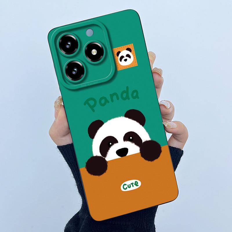 Чехол для Realme C61 C63 Милый Панда Сладкие Девочки Кошки Силиконовый Мягкий Задний Чехол для Realme Narzo N63 2024 Бампер Защитный Чехол