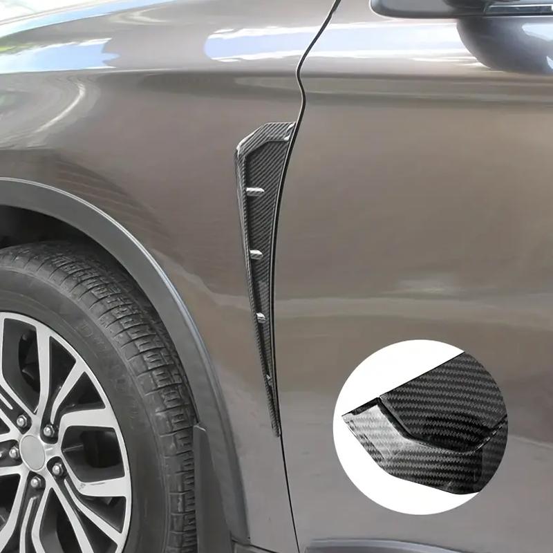 Подходит для 2016-2021 Honda Accessories Civic 10th Gen Переднее крыло Боковой воздухозаборник Карбоновый принт Черный