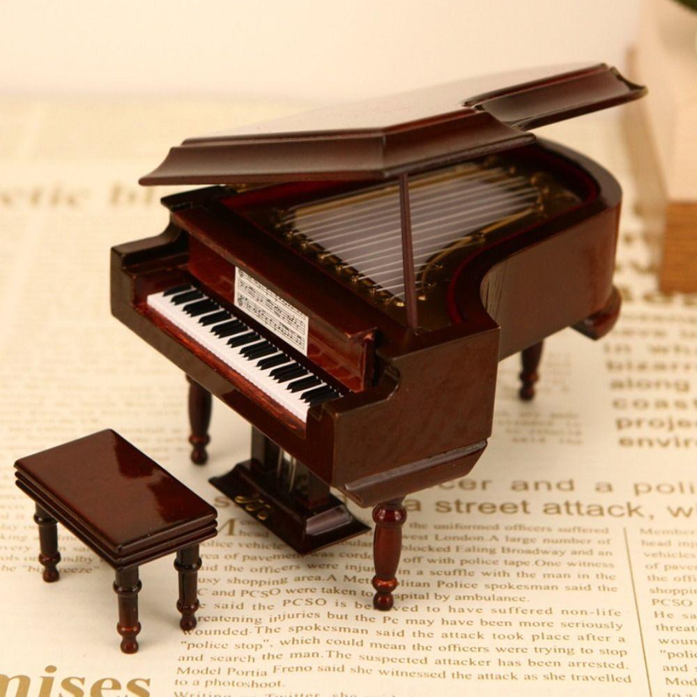 Мини-пианино ручной работы, деревянный музыкальный инструмент, 2025, декоративные подарки