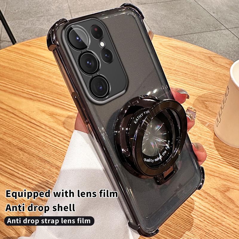 Airbag Shockproof Magnetic Stand Case for Samsung S24 S23 S22 S21 Ultra Plus S23FE A52 A14 A34 A54 A15 A55 iPhone 15 14 13 12 11 Pro Max 15 14 Plus