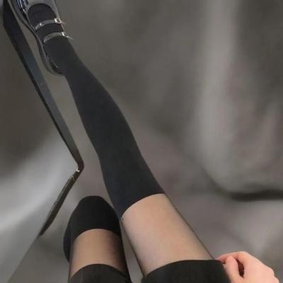 Женские компрессионные гольфы, двухцветные, длинные, облегающие