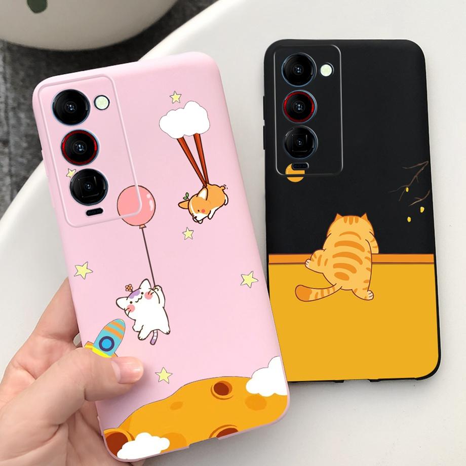 Для Tecno Camon 18 18i 18P 18 Premier Чехол Милый Кот Цветок Мультяшки Обложка Для Camon18 Premier Чехол для Телефона Camon18P Мягкий Funda Сумка