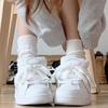 Spring New White Retro Bread Shoes Women's Chic Niche Design Hong Kong Style Sports Shoes High Value Casual Shoes