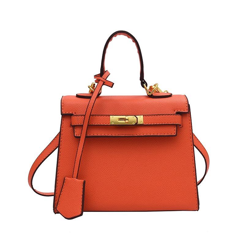 Orange Kelly Portable Platinum Bag New Retro Fashion Women's Second Generation Mini Kelly Light Luxury