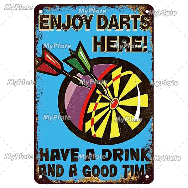 MyPlate Darts 180 Metal Sign Beer Bar Vintage Plaque Shop Tin Sign Plate Wall Decor For Bar Club Art Painting Poster Gift