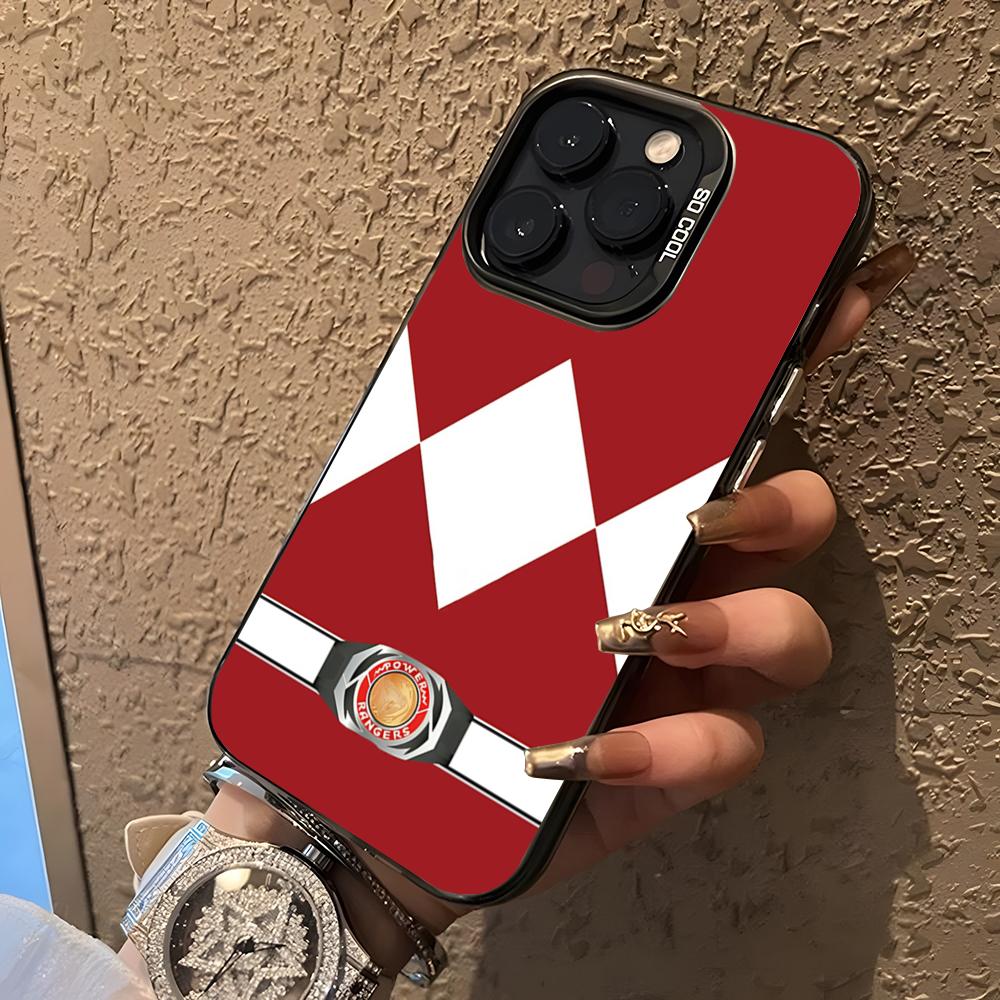 Чехол для телефона Dekaranger SPD Morpher для iPhone 17 Air, 16 Pro Max, 15, 14 Plus, 12, 13, X, XS Max, 11. Цветной серебристый чехол