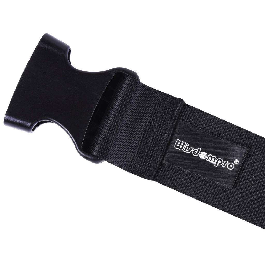 Wisdompro Luggage Suitcase Connecting Baggage Bag Fastening Convenient Travel Maximum Pack of Black Strap, Belt, Organizer, Belt, Nylon, One-Touch