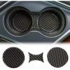 Soft Carbon Fiber Gear Shift Water Cup Holder Frame Trim for 15+Dodge Challenger