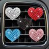 Heart-shaped Car Air Outlet Clip Creative Rhinestone Car Air Conditioning Air Outlet Perfume Decoration Clip Car Accessories