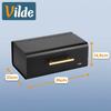Black metal bread bin 36x23x14.5 cm