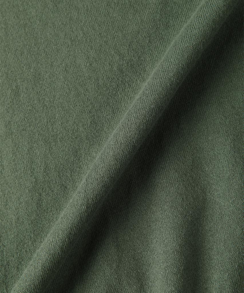 PANICALE Green Cotton Collared Knit