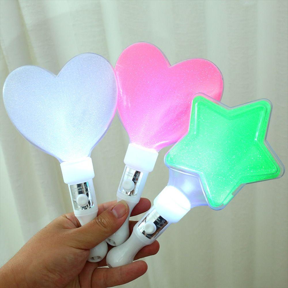 Star Heart LED Glow Stick Mini Concert Light Stick LED Glow Luminous Stick Music Festival